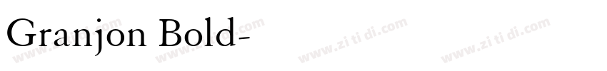 Granjon Bold字体转换